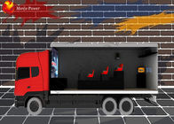Teatro dinamico su ordinazione del cinema del cellulare 7D camion/della cabina con la nebbia del vento di illuminazione