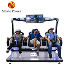 Simulatore di realtà virtuale da 3 posti con moneta, macchina da gioco 5D, sedie da cinema 9D