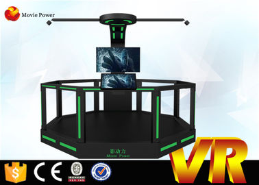 Immersive che sta l'attrezzatura di realtà virtuale di HTC VIVE Headest per il supermercato