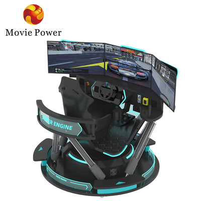 9d Vr 6 Dof Racing Car Simulator Virtual Reality Arcade Game Machine con 3 schermi