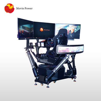 Cabina di pilotaggio portatile 4D dello schermo di Dof 3 del simulatore 6 di corsa di automobile di realtà virtuale 9D che guida simulatore