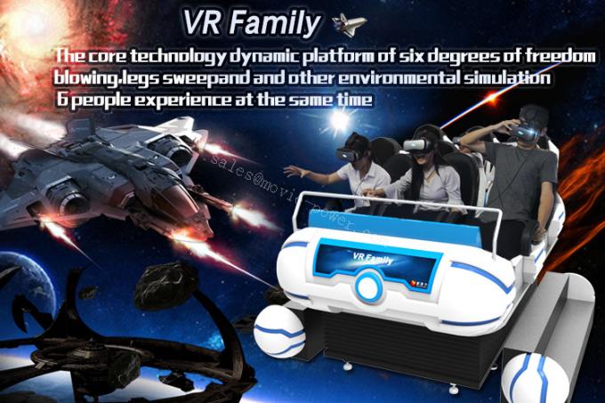 Il simulatore di realtà virtuale del cinema delle montagne russe 9d fa segno a sei macchine di Seat 0