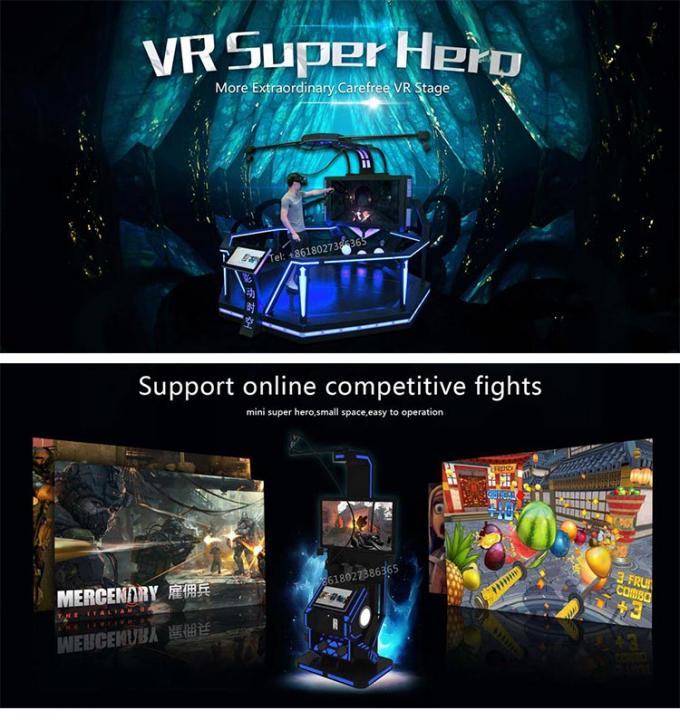 Piattaforma diritta del gioco dello spazio di HTC Vive 9D VR/macchina interattiva del gioco della fucilazione di VR 0