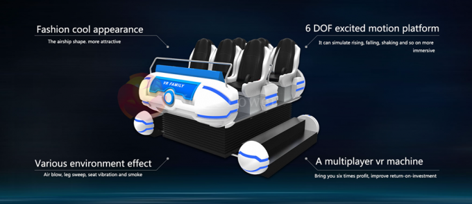 6 crogiolo di alluminio di simulatore di realtà virtuale dei sedili 9D per il parco di divertimenti 1