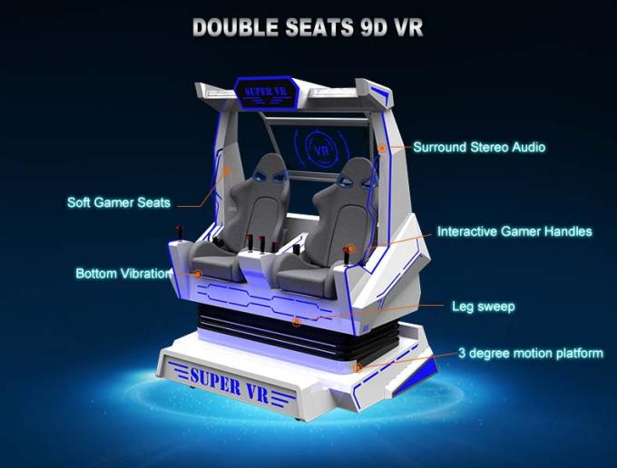 2 simulatore del cinema dell'uovo 9D dei sedili VR con il casco del sistema elettrico/DPVR E3 0