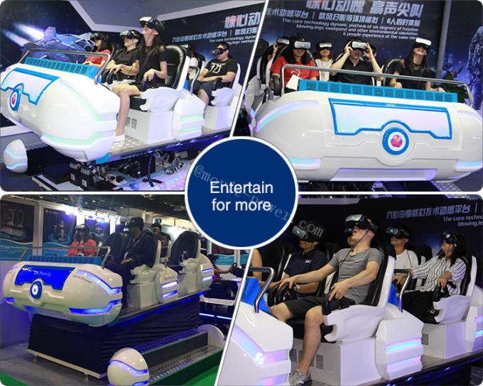 cinema di 9.5KW 9D VR, 6 macchina del gioco del parco di divertimenti VR della piattaforma di Dof dei sedili 6 1