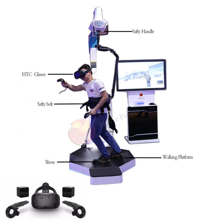 SGS che sta sui giochi del simulatore della fucilazione di moto della pedana mobile di realtà virtuale di 9D VR 0
