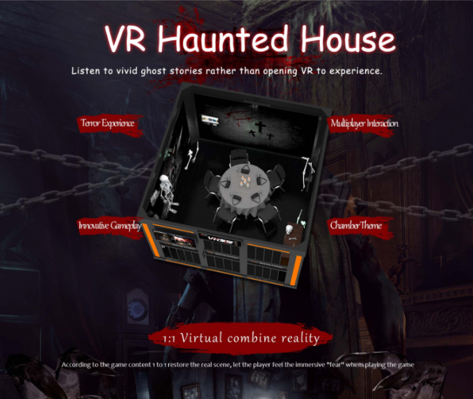 La condizione con diversi giocatori sull'arena di 9D VR ha frequentato la macchina del gioco della piattaforma della Camera/simulatore di realtà virtuale 0
