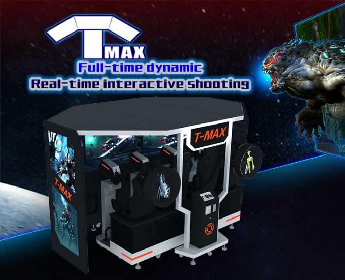 colore del nero della macchina del gioco del simulatore della fucilazione del laser della pistola della galleria di 5D Tmax video 0