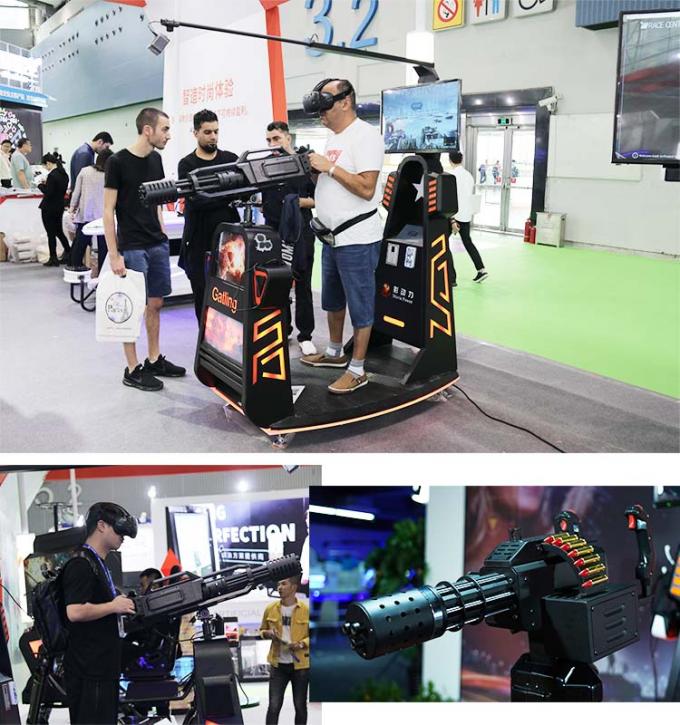 Gioco nero della fucilazione della pistola di realtà virtuale del simulatore di colore VR Gatling 1