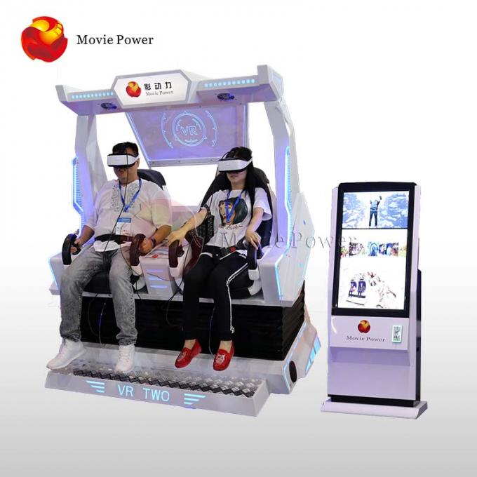 Il simulatore materiale d'acciaio 2 di realtà virtuale mette la macchina a sedere del cinema 9d Vr 0