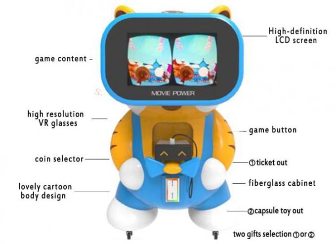 simulatore tenuto in mano a gettoni di vetro VR della macchina VR del gioco dei bambini di realtà virtuale 9D 2