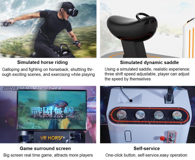 Simulazione di corsa dei giochi VR di realtà virtuale del simulatore del cavallo 9D del gioco a gettoni di esperienza 1