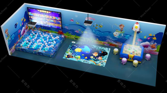 Giochi interattivi con diversi giocatori della proiezione della parete 3D di Immersive dei bambini 0