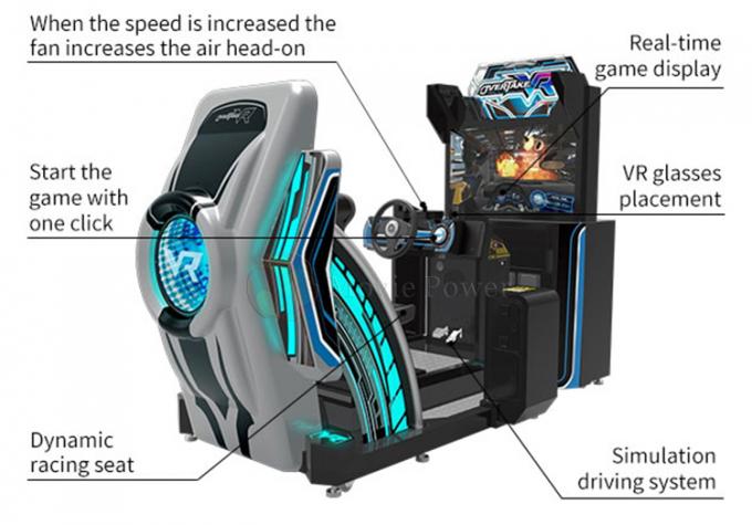 Arcade Game 9d che guida la macchina a gettoni dei giochi della vettura da corsa dei bambini del simulatore 2