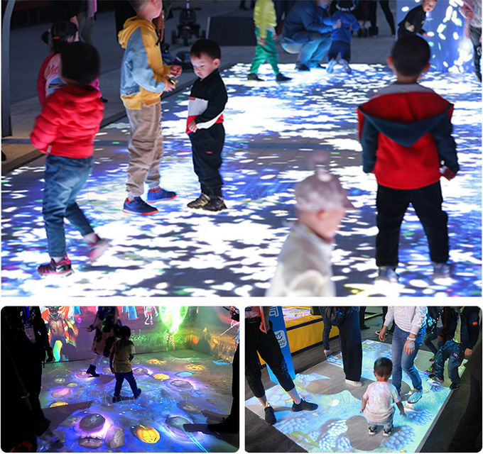 Sistema di proiezione dell'interno del pavimento dell'attrezzatura 3d del campo da giuoco dei giochi dei bambini 1
