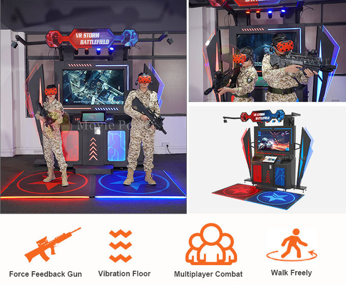 Piattaforma elettrica stante interattiva del simulatore di realtà virtuale di 2 giocatori 1