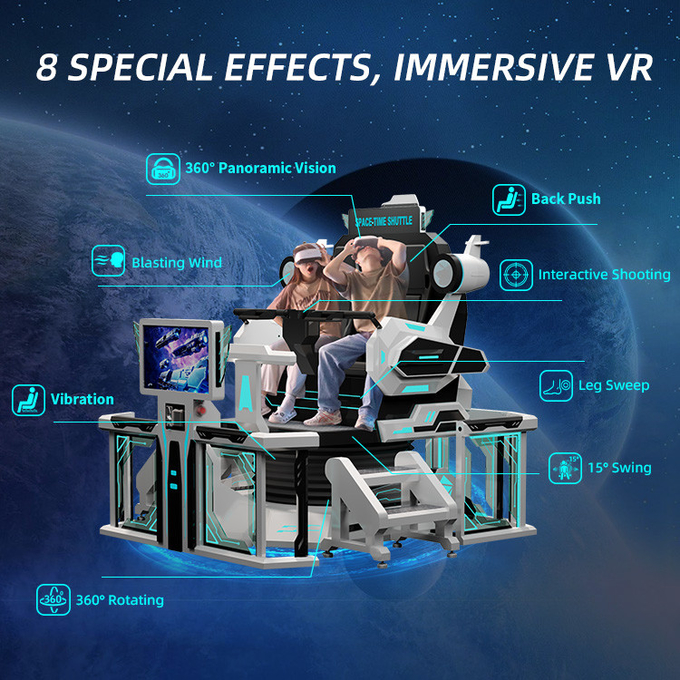 sedia 2 Seater di Vr delle montagne russe della macchina del gioco di Vr del simulatore di realtà virtuale di 4d 8d 9d 4