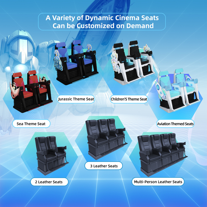 4d 5d 7d 9d 6d Teatro con sedili multi VR Motion Cinema Chair Equipaggiamento 5