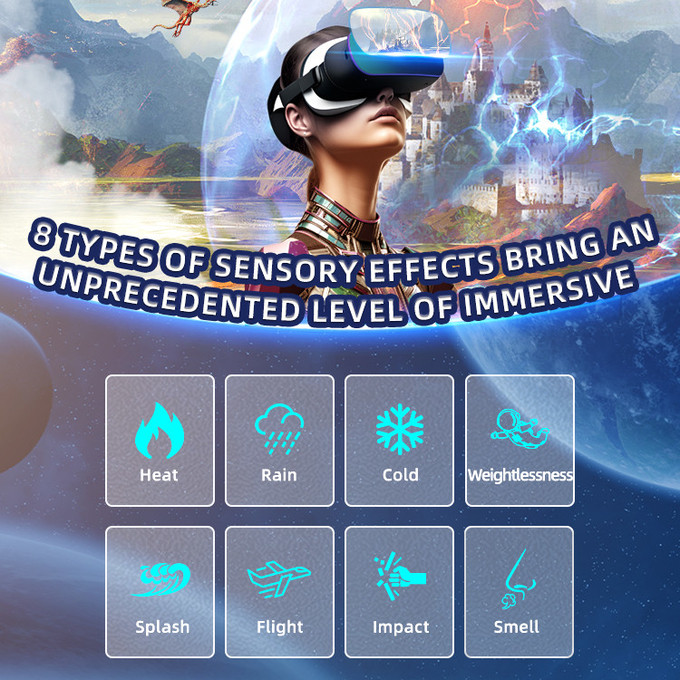 2 posti VR Flight Simulator Full Sense 9d Virtual Reality Game Cinema 2