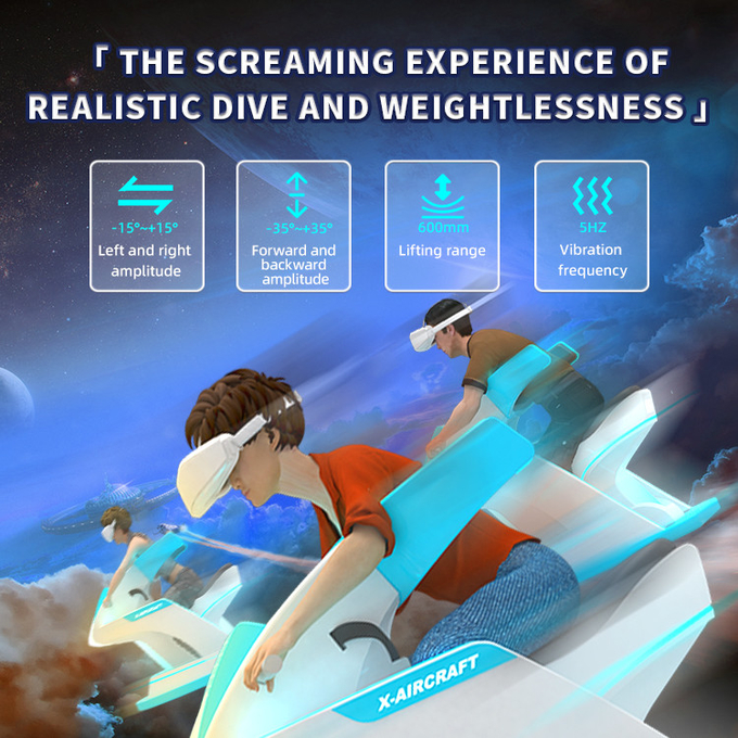 2 posti VR Flight Simulator Full Sense 9d Virtual Reality Game Cinema 3