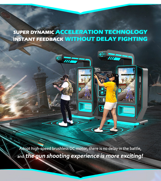 Shooting Machine Virtual Reality Gun Arcade Machine 2 giocatori di divertimento 9d VR Simulator 2