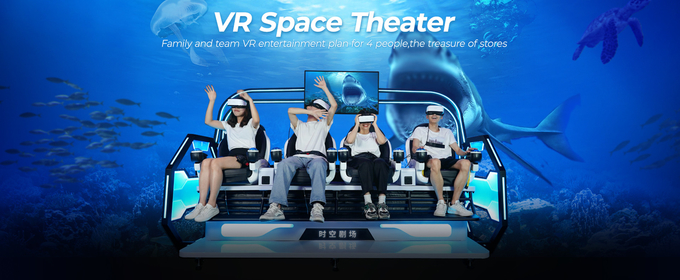 2.5kw Virtual Reality Coaster Simulator 4 posti 9D VR Cinema Space Theater 0