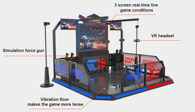 360° 9d Vr Shoot Simulator Vr Shooting Game Arena Multiplayer Equipaggiamento di realtà virtuale 3