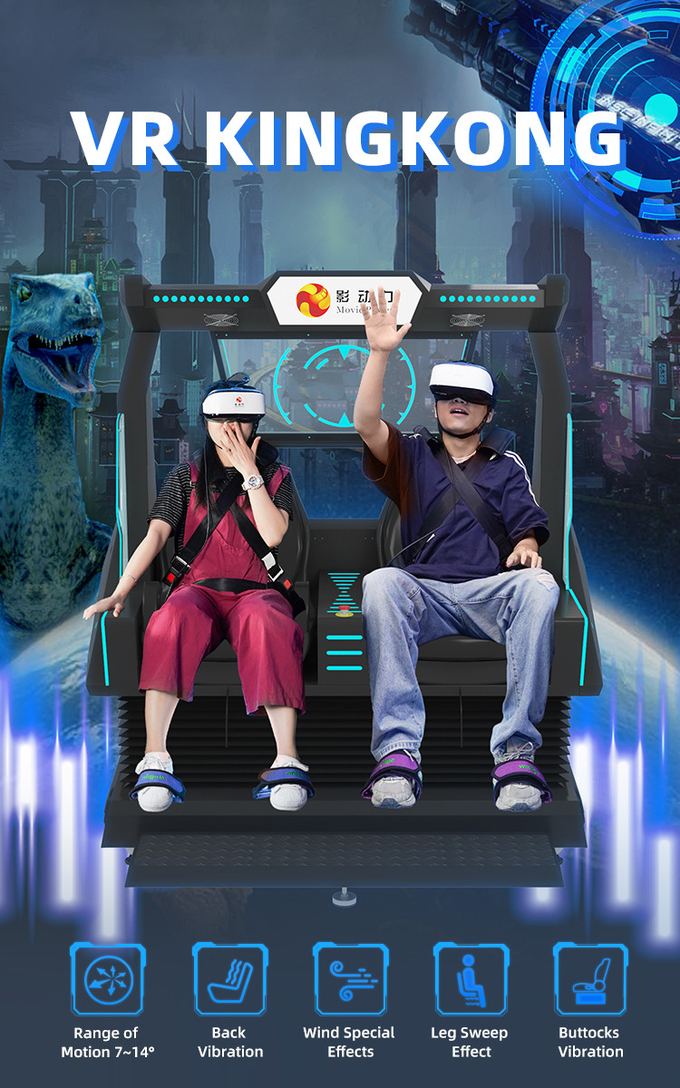 2 posti montagna russa 9d Vr Cinema Simulator Motion Chair Virtual Reality Game Machine Arcade 0