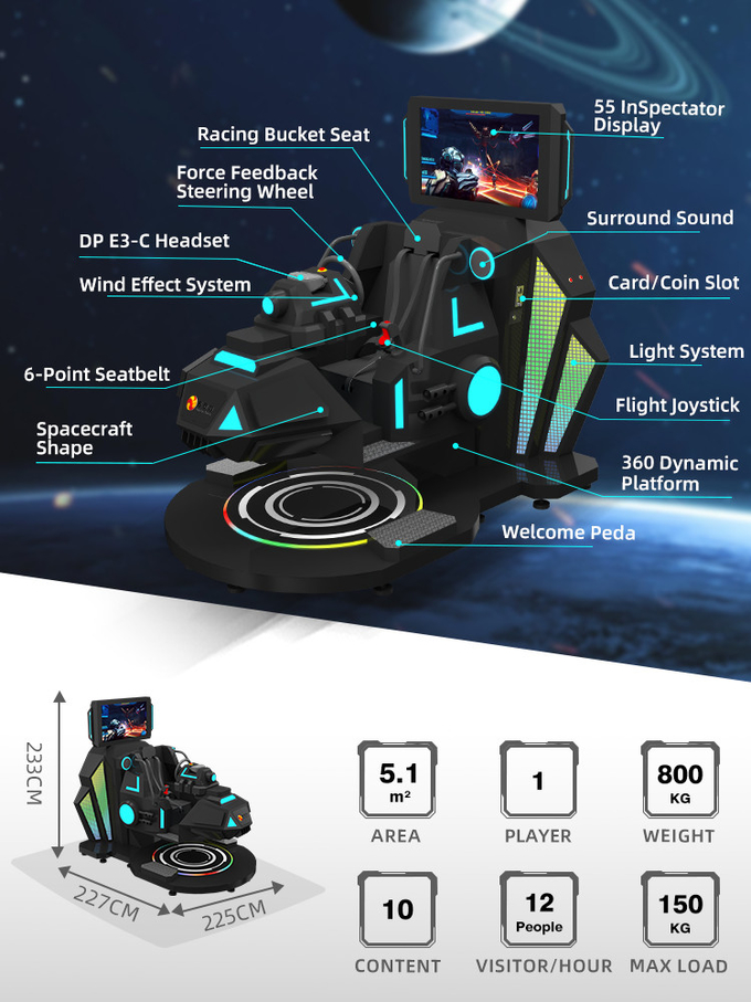Flight VR Racing Simulator Cockpit Star Warship 1