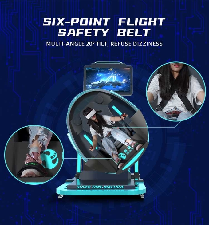 Il Time Machine eccellente commerciale del simulatore 9D VR di realtà virtuale pilota l'attrezzatura del gioco 8