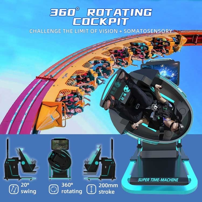 Il Time Machine eccellente commerciale del simulatore 9D VR di realtà virtuale pilota l'attrezzatura del gioco 5