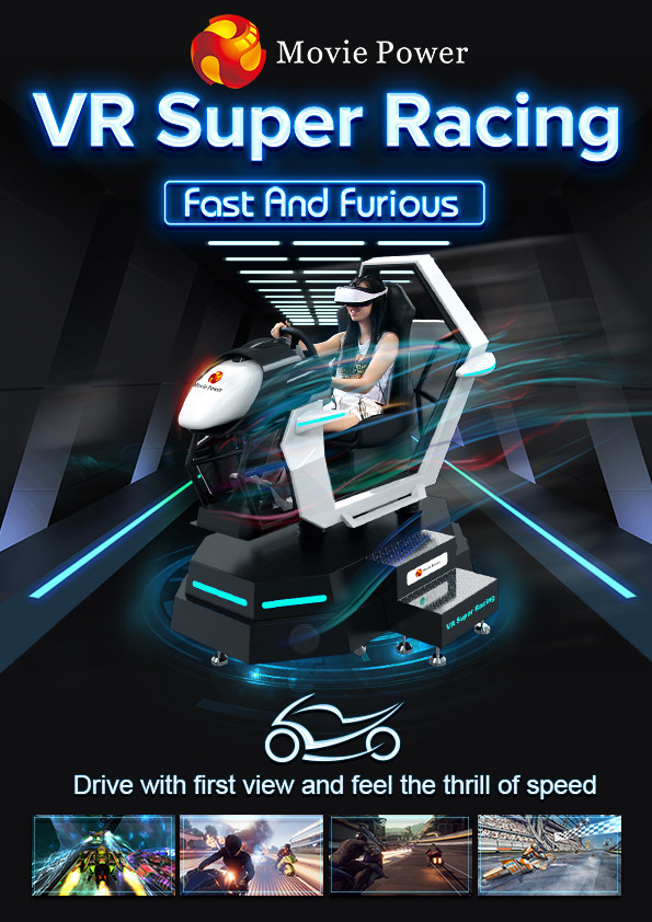 Realtà virtuale dell'interno della macchina del gioco di corse automobilistiche di grado 9D Vr che guida il simulatore di movimento della galleria 0