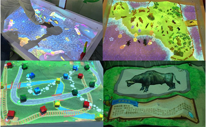 Contenitore magico interattivo con diversi giocatori di sabbia del gioco del campo da giuoco dei bambini del gioco interattivo dell'interno dell'AR 1