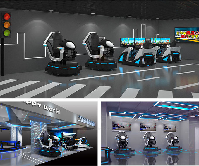 360 Rotating VR Racing Simulator Amusement Ride Simulator Arcade Car Driving Game Machine 2