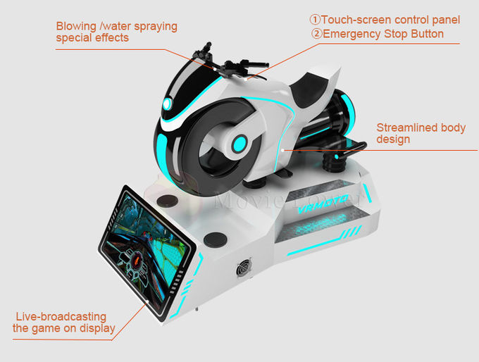 Cinema eccellente di realtà virtuale del gioco 9d del simulatore della macchina da corsa del motociclo di VR 0