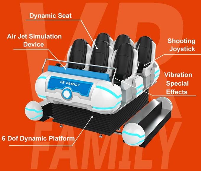 Simulatore interattivo 6 dei sedili di affari della famiglia della pistola del gioco popolare VR 9D della fucilazione 1