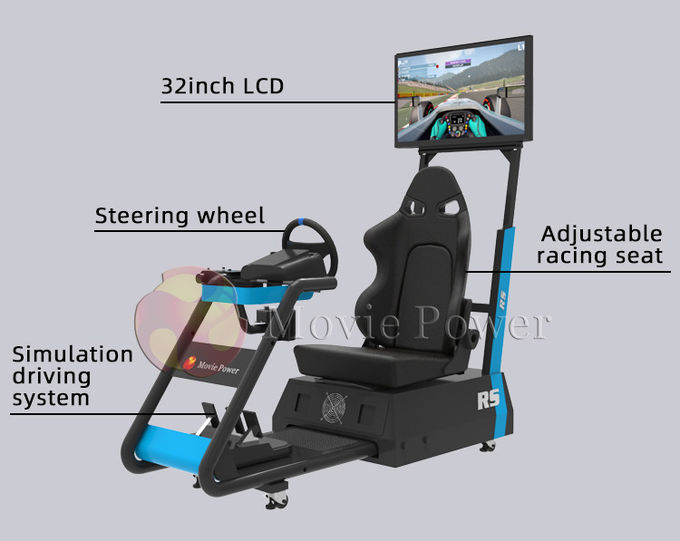 Piccolo gioco domestico VR idraulico che corre l'autista di automobile del simulatore Equipment 0.5KW 2
