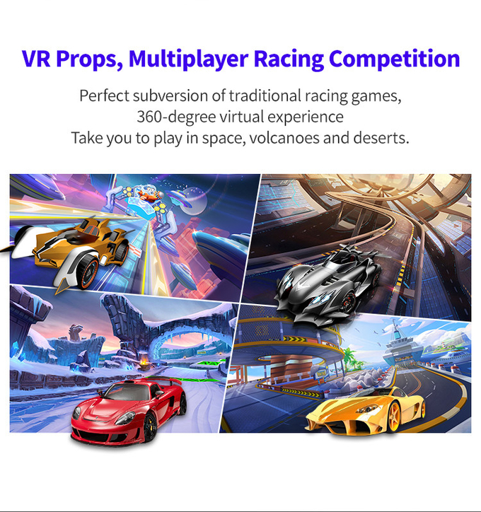 Simulatore di guida di veicoli di VR Arcade Super Racing 9D per la stanza dell'interno del gioco 1