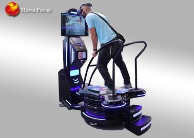 Nero & blu che stanno sui giochi interattivi praticanti il surfing di spettacolo del simulatore di moto di 9D VR
