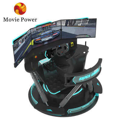5.0KW F1 Simulatore di corse di auto Macchina di gioco di guida 6 Dof Motion Platform con 3 schermi