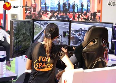 simulatore di guida di veicoli di Vr degli schermi 9D tre con la piattaforma dinamica