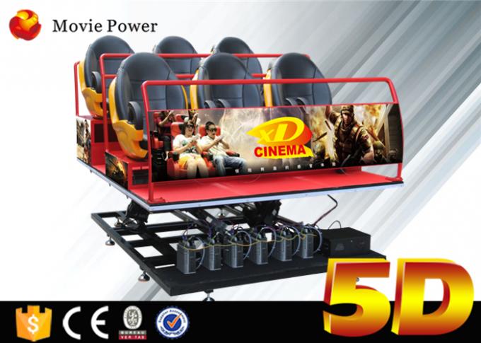 Teatro di moto del simulatore 5D di moto dell'attrezzatura del cinema del sistema elettrico 5D con i sedili di moto 0