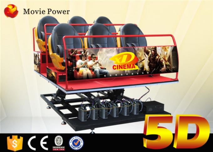 Faccia segno 5D all'attrezzatura simulata del cinema del cinema 5D per il centro commerciale 0