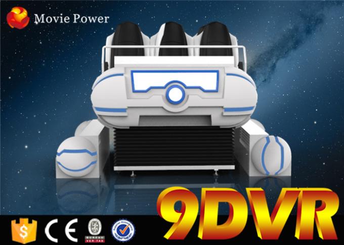 I film esclusivi/la famiglia 6 cinema dei giochi 9D VR mette la vetroresina a sedere della sedia di moto 6DOF 0