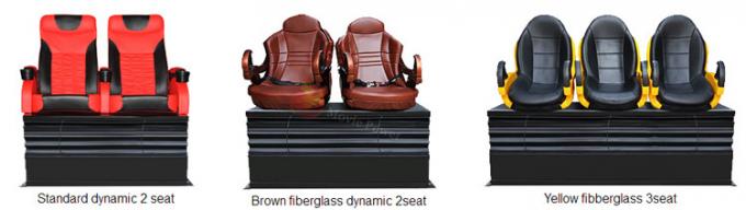 100 cuoio genuino del teatro di moto dei sedili 4D + materiale di Fberglass 2