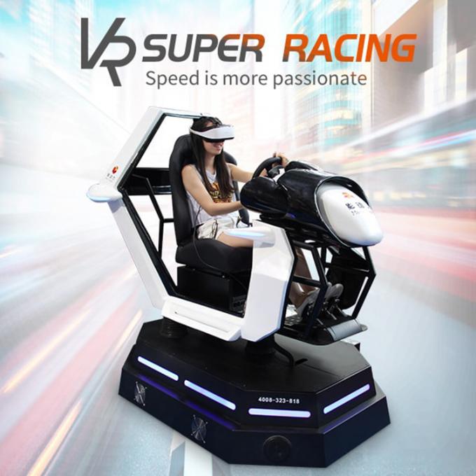 Automobile dell'interno VR del campo da giuoco che corre il simulatore del videogioco di guida del pianale elettrico del simulatore 9D 0