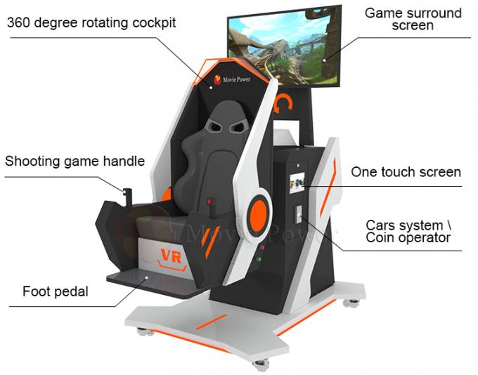 VR attrezzatura girante 9d Flight Simulator Arcade Machine di spettacolo di 360 gradi 1