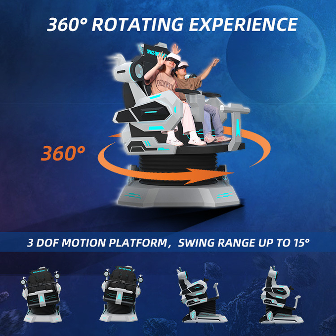 360 Vr Rotazione Monterey Fly 9d Cinema Simulator Doppi posti attrezzature per giochi interni 2