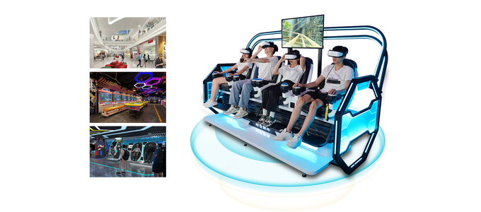 2.5kw Virtual Reality Coaster Simulator 4 posti 9D VR Cinema Space Theater 5